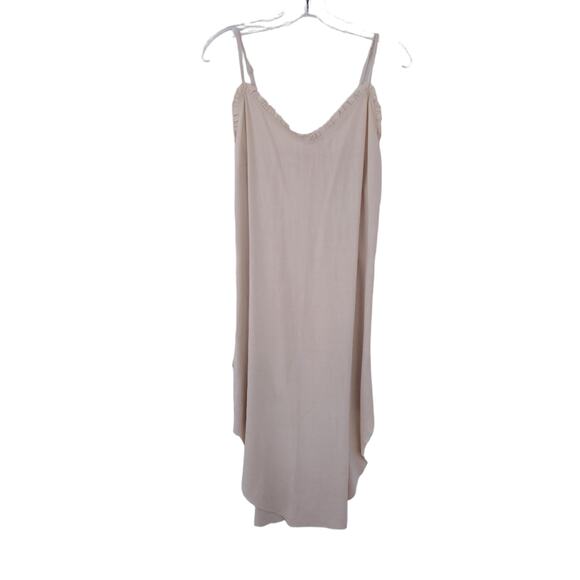 Wishlist Apparel Linen Blend Dress Small Beige Sleeveless Coastal Neutral Casual - Picture 1 of 5